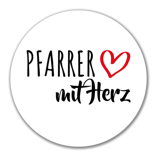 Aufkleber Pfarrer mit Herz 10cm Sticker