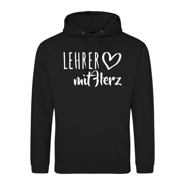 Unisex Hoodie Lehrer mit Herz Größe S-3XL