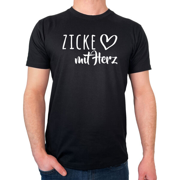 Männer Oberteil Zicke mit Herz Größe 3XL Black