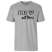 Männer Oberteil Zicke mit Herz Größe 3XL Sport Grey