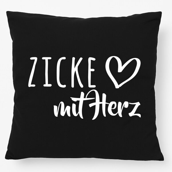 Kissen Zicke mit Herz 40x40cm