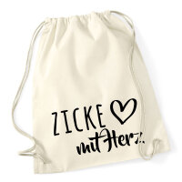 Turnbeutel Zicke mit Herz 12 Liter