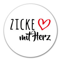 Aufkleber Zicke mit Herz 10cm Sticker