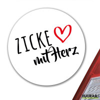 Aufkleber Zicke mit Herz 10cm Sticker