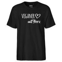 Herren T-Shirt Veganer mit Herz Größe S-3XL