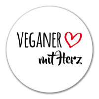 Aufkleber Veganer mit Herz 10cm Sticker