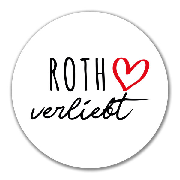 Aufkleber Roth verliebt 10cm Sticker