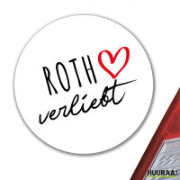 Aufkleber Roth verliebt 10cm Sticker