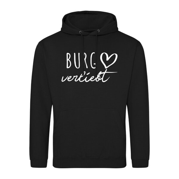 Unisex Hoodie Burg verliebt Größe S-3XL