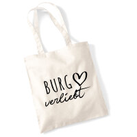 Jutebeutel Burg verliebt 10 Liter