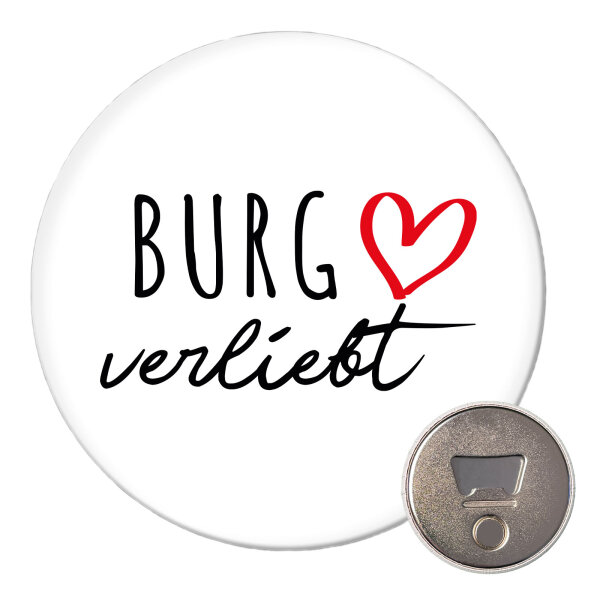 Magnet Burg verliebt 59mm Kühlschrankmagnet Flaschenöffner