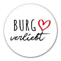 Aufkleber Burg verliebt 10cm Sticker
