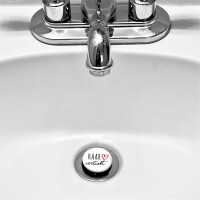 Waschbeckenstöpsel Haar verliebt 4cm Abflussstopfen