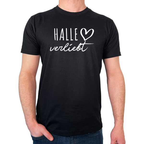 Herren T-Shirt Halle verliebt Größe S-3XL