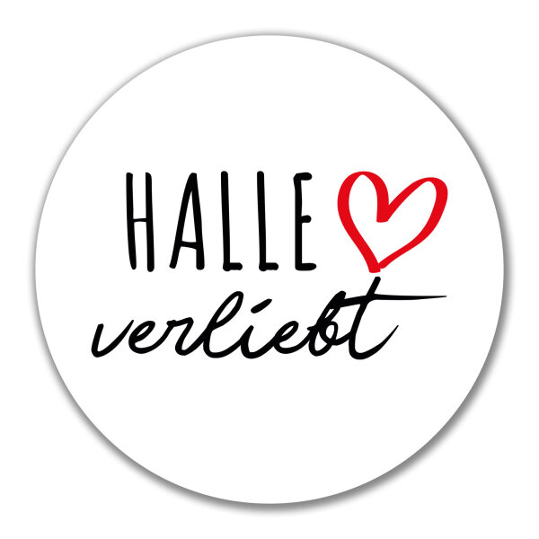 Aufkleber Halle verliebt 10cm Sticker