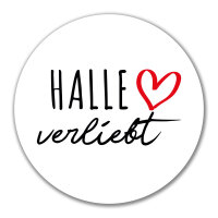 Aufkleber Halle verliebt 10cm Sticker