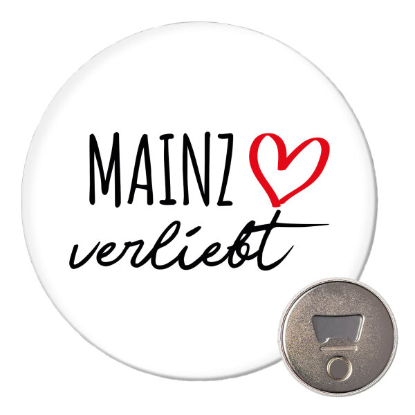 Magnet Mainz verliebt 59mm Kühlschrankmagnet Flaschenöffner