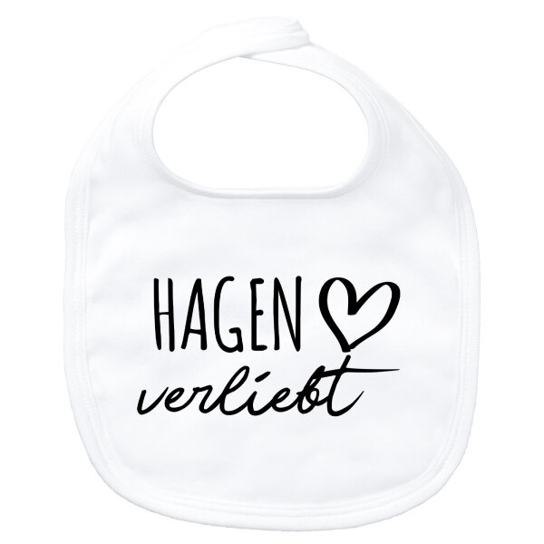 Baby Lätzchen Hagen verliebt Klettverschluss