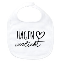 Baby Lätzchen Hagen verliebt Klettverschluss