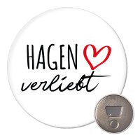 Magnet Hagen verliebt 59mm K&uuml;hlschrankmagnet