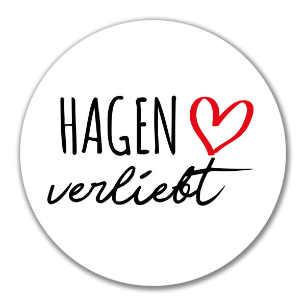 Aufkleber Hagen verliebt 10cm Sticker