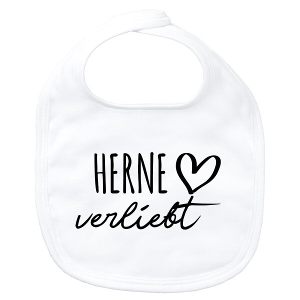 Baby Lätzchen Herne verliebt Klettverschluss