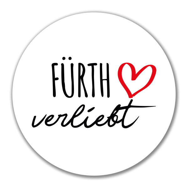 Aufkleber Fürth verliebt 10cm Sticker
