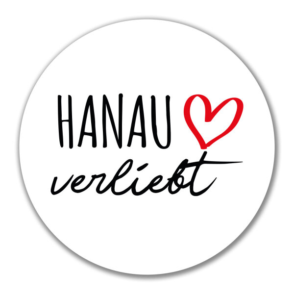 Aufkleber Hanau verliebt 10cm Sticker