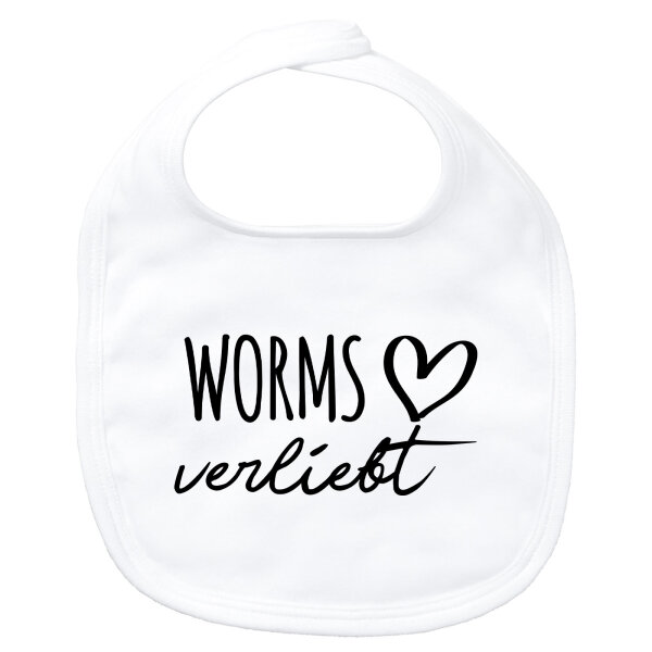 Baby Lätzchen Worms verliebt Klettverschluss