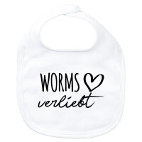 Baby Lätzchen Worms verliebt Klettverschluss