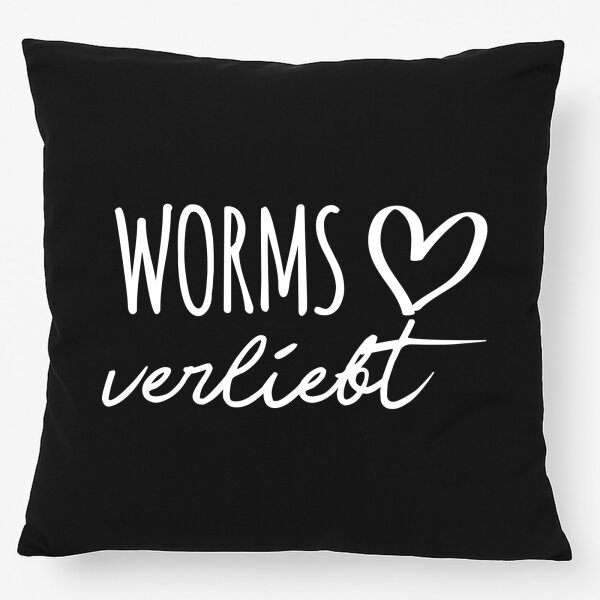 Kissen Worms verliebt 40x40cm