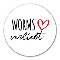 Aufkleber Worms verliebt 10cm Sticker