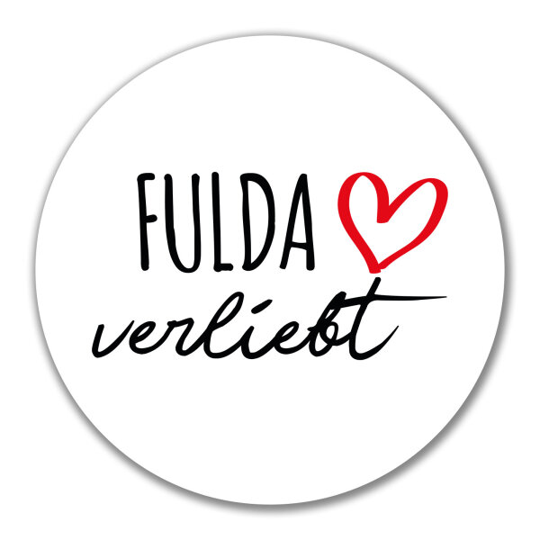 Aufkleber Fulda verliebt 10cm Sticker