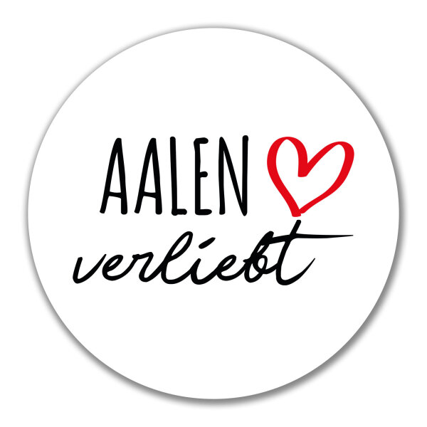 Aufkleber Aalen verliebt 10cm Sticker