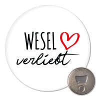 Magnet Wesel verliebt 59mm K&uuml;hlschrankmagnet
