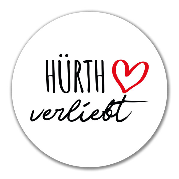 Aufkleber Hürth verliebt 10cm Sticker