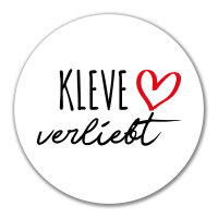 Aufkleber Kleve verliebt 10cm Sticker