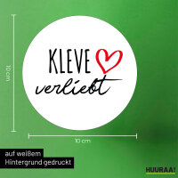 Aufkleber Kleve verliebt 10cm Sticker