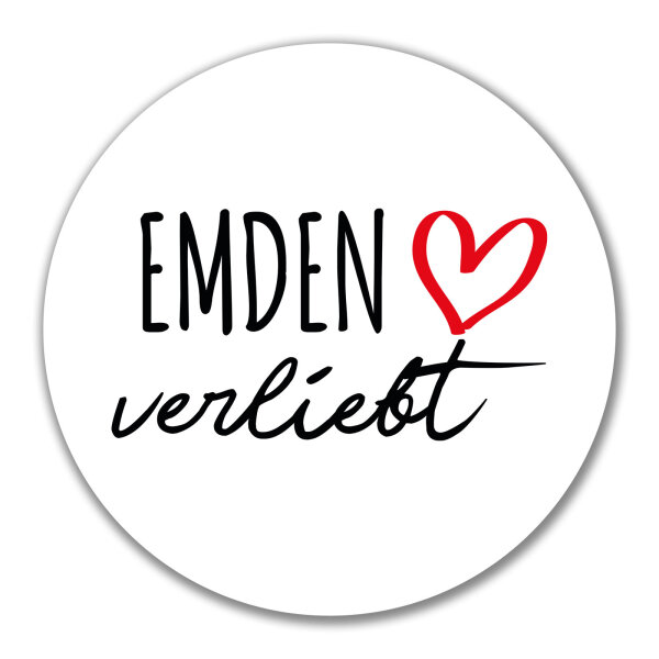 Aufkleber Emden verliebt 10cm Sticker