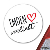 Aufkleber Emden verliebt 10cm Sticker