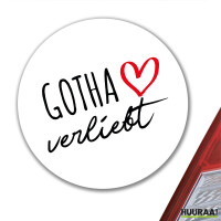Aufkleber Gotha verliebt 10cm Sticker