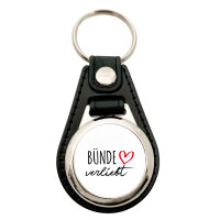 Anhänger Bünde verliebt Metall mit Kunstleder