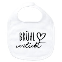Baby Lätzchen Brühl verliebt Klettverschluss