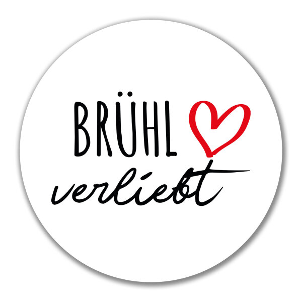 Aufkleber Brühl verliebt 10cm Sticker