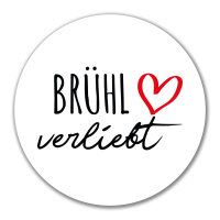 Aufkleber Brühl verliebt 10cm Sticker