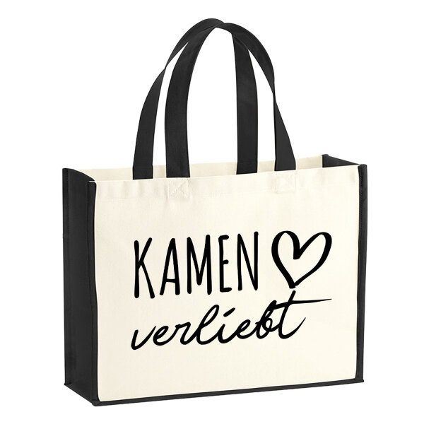 Jutetasche Kamen verliebt 21 Liter Black