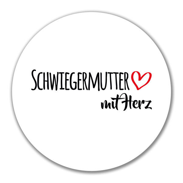 Aufkleber Schwiegermutter mit Herz 10cm Sticker