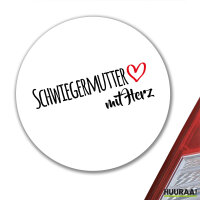 Aufkleber Schwiegermutter mit Herz 10cm Sticker