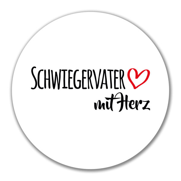 Aufkleber Schwiegervater mit Herz 10cm Sticker