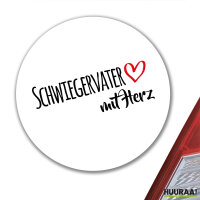 Aufkleber Schwiegervater mit Herz 10cm Sticker